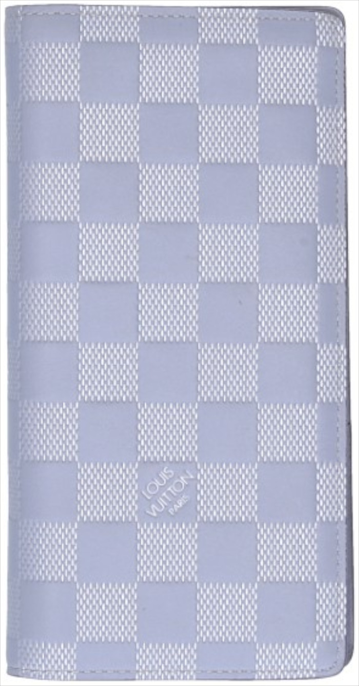 LOUIS VUITTON GELDBÖRSE 'BRAZZA' AUS DAMIER INFINI LEDER IN SILBERGRAU