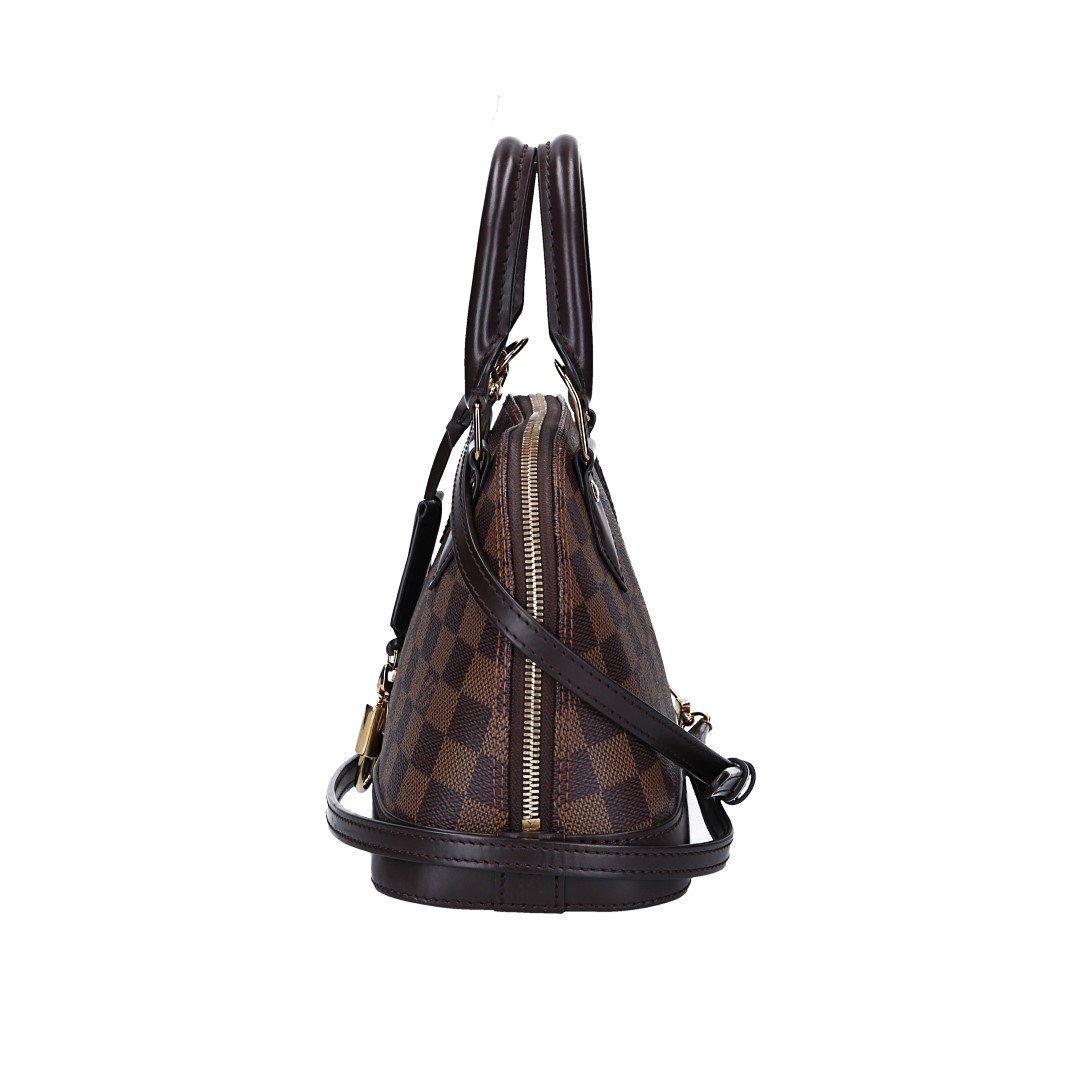 LOUIS VUITTON ALMA BB HANDTASCHE AUS DAMIER EBENE CANVAS MIT VERSTELLBAREM SCHULTERRIEMEN (N40606)