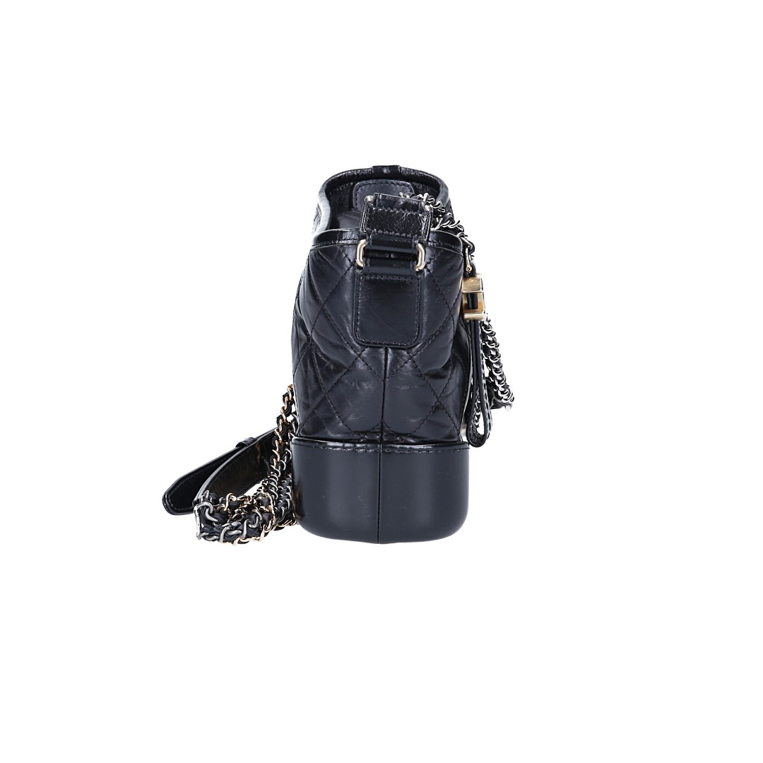 CHANEL GABRIELLE (SMALL) HANDTASCHE KALBSLEDER IN SCHWARZ (A91810)