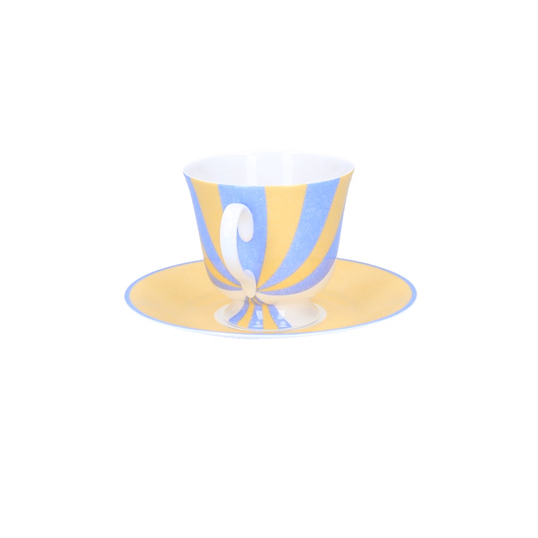48964-1-Hermes-TeeSet_2D_0002 HERMÈS TASSE MIT UNTERTASSE AUS PORZELLAN 'CIRCUS'