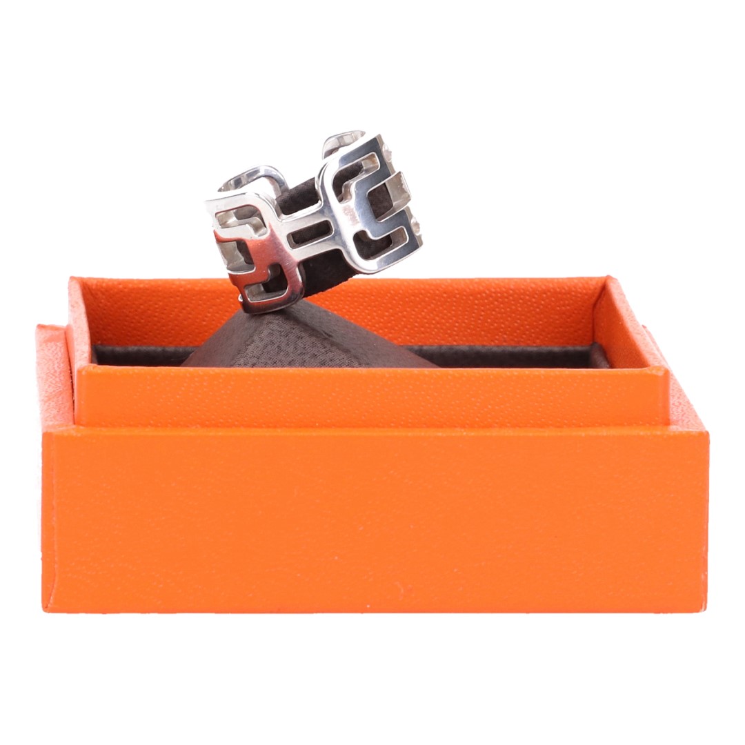 43648-Hermes-Ring_2D_0007 HERMÈS ARCANE RING AUS 925ER SILBER IN GRÖSSE 50