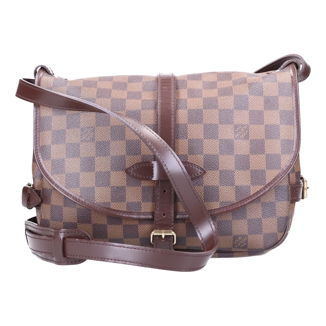44036-Louis-Vuitton-Umh-ngetasche-Damier_2D_0006 LOUIS VUITTON SAUMUR 30 UMHÄNGETASCHE AUS DAMIER EBENE CANVAS (N48081)