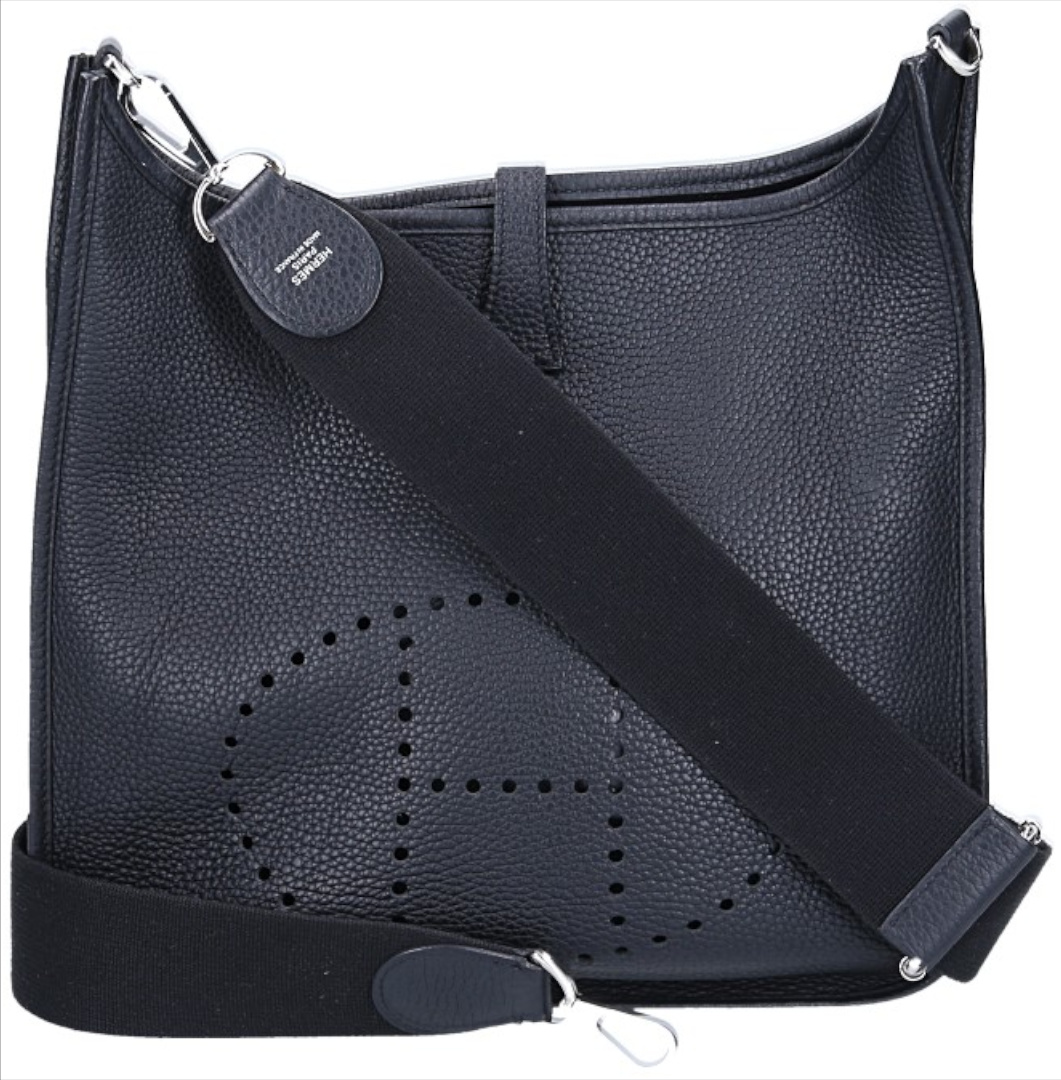 HERMÈS ÉVELYNE III 29 HANDTASCHE AUS TAURILLON CLÉMENCE LEDER IN NOIR MIT PHW