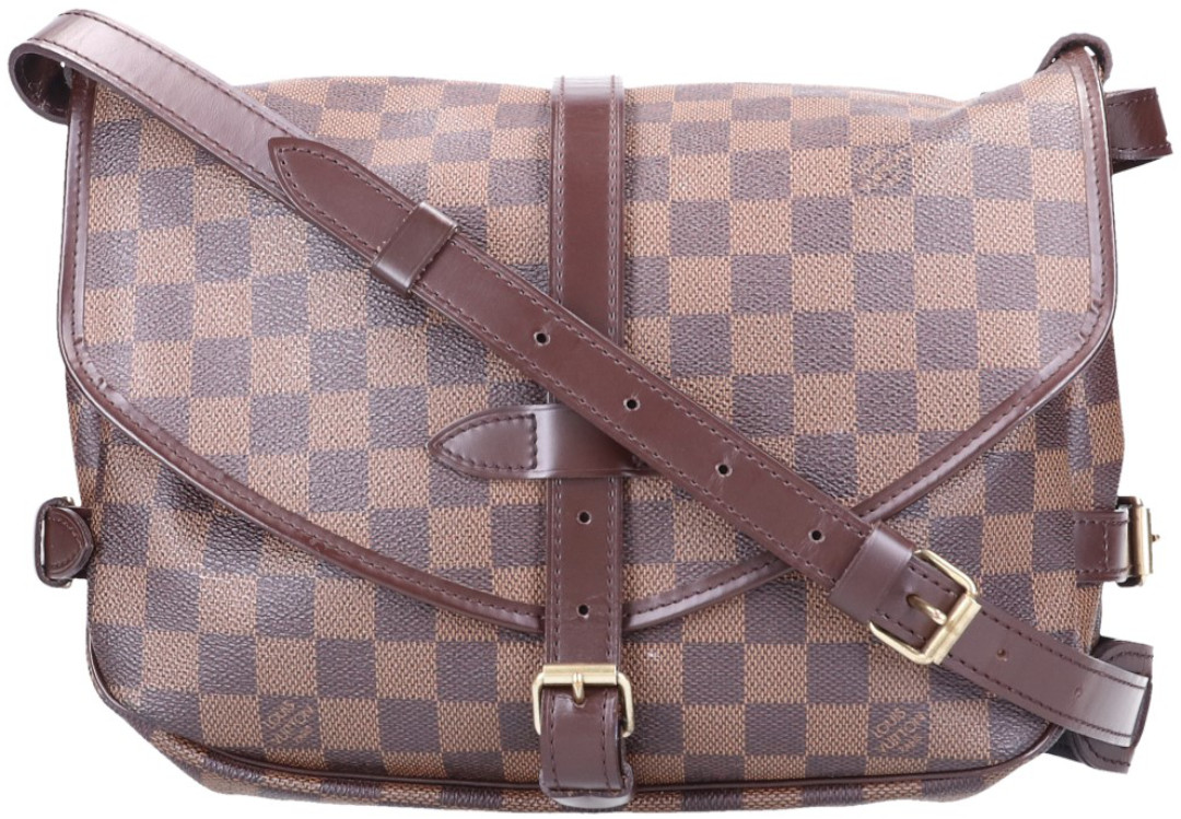 LOUIS VUITTON SAUMUR 30 UMHÄNGETASCHE AUS DAMIER EBENE CANVAS (N48081)