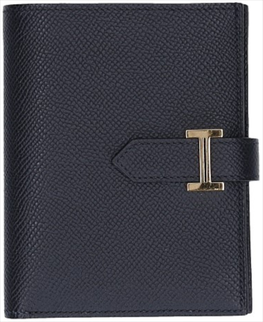 HERMÈS BÉARN BRIEFTASCHE AUS VEAU EPSOM IN NOIR MIT GHW