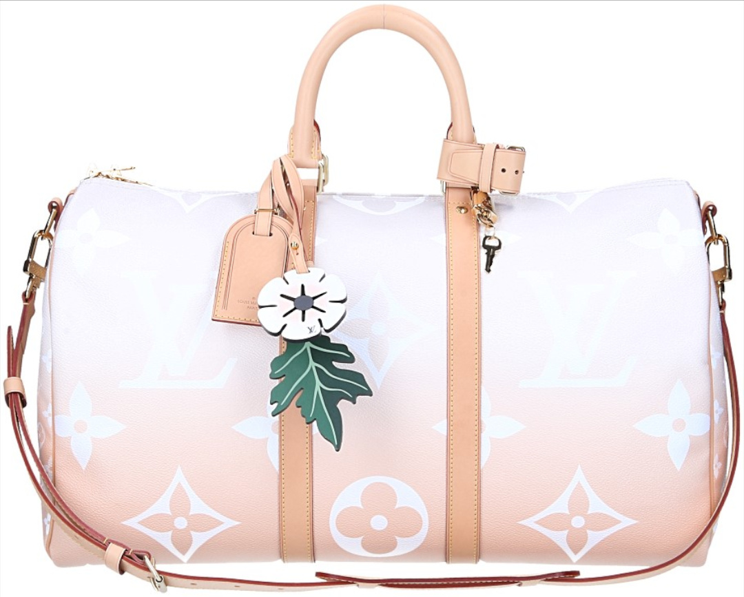 LOUIS VUITTON KEEPALL 45 REISETASCHE AUS MONOGRAM SUMMER BY THE POOL CANVAS MIT SCHULTERRIEMEN (M57674)