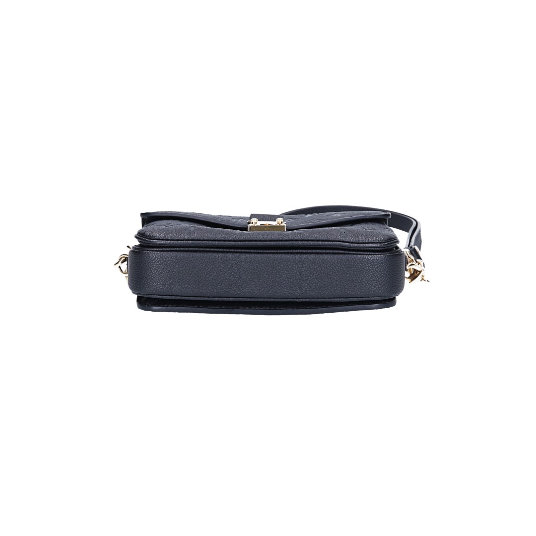 LOUIS VUITTON POCHETTE MÉTIS EAST WEST HANDTASCHE AUS MONOGRAM EMPREINTE LEDER IN NOIR (M46595)