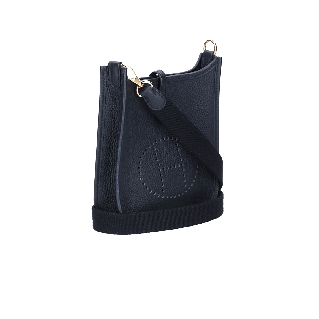 HERMÈS ÉVELYNE III 16 HANDTASCHE AUS TAURILLON CLÉMENCE IN NOIR MIT GHW