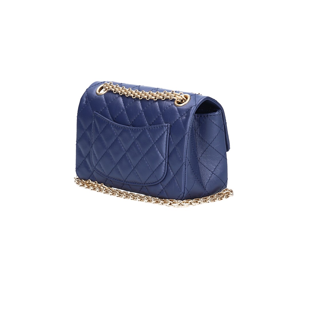 CHANEL 2.55 REISSUE SINGLE FLAP HANDTASCHE (224) AUS KALBSLEDER (A37584)