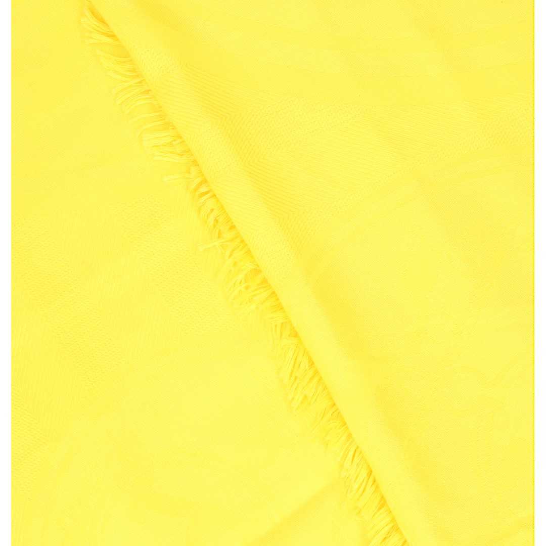 HERMÈS SCARF CASHMERE / SILK STOLE 'NEW LIBRIS' 75 x 213 CM IN VIVID YELLOW