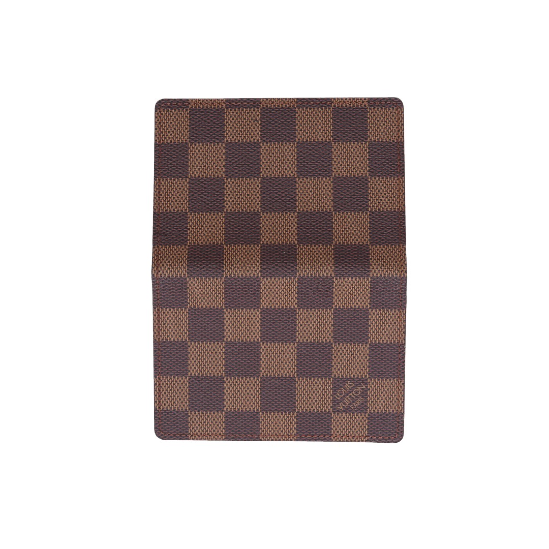 LOUIS VUITTON PORTE DEUX CARTES VERTICAL KARTENETUI AUS DAMIER EBENE CANVAS (N60533)