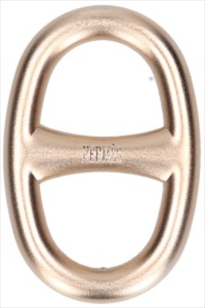 HERMÈS ANNEAU DE CARRÉ - TUCHRING '90 CHAÎNE D'ANCRE' AUS MATTIERTEM METALL