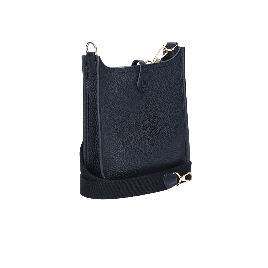 HERMÈS ÉVELYNE III 16 HANDTASCHE AUS TAURILLON CLÉMENCE IN NOIR MIT GHW