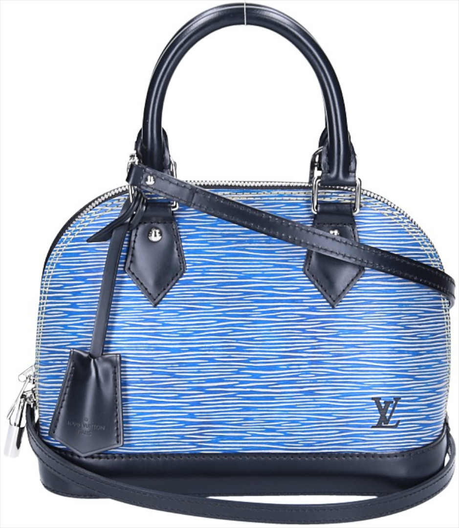 LOUIS VUITTON ALMA BB HANDTASCHE AUS EPI LEDER IN BLEU DENIM (M41437)