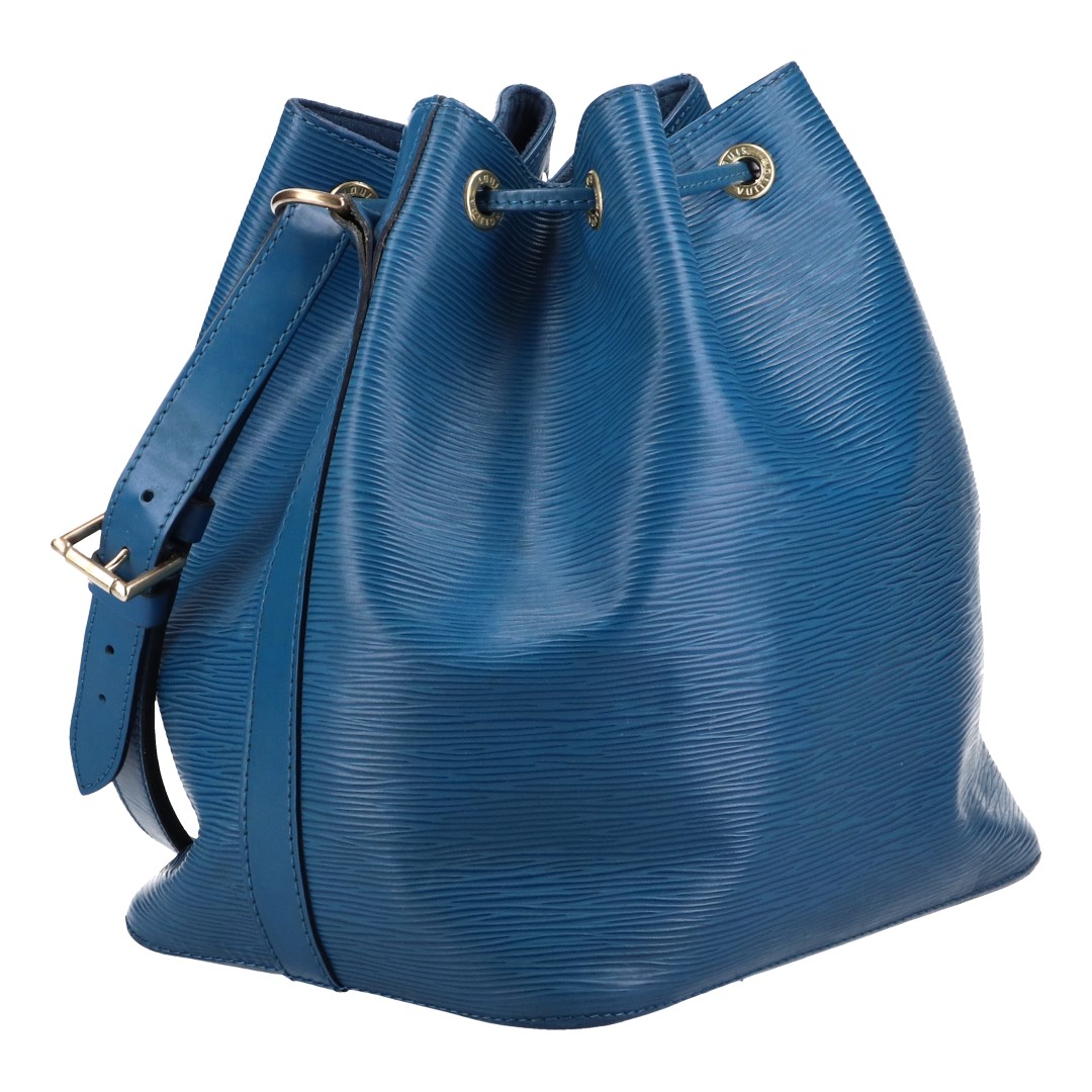 LOUIS VUITTON NOÉ PETIT MODEL SCHULTERTASCHE AUS EPI LEDER IN TOLEDO BLAU (M44105)