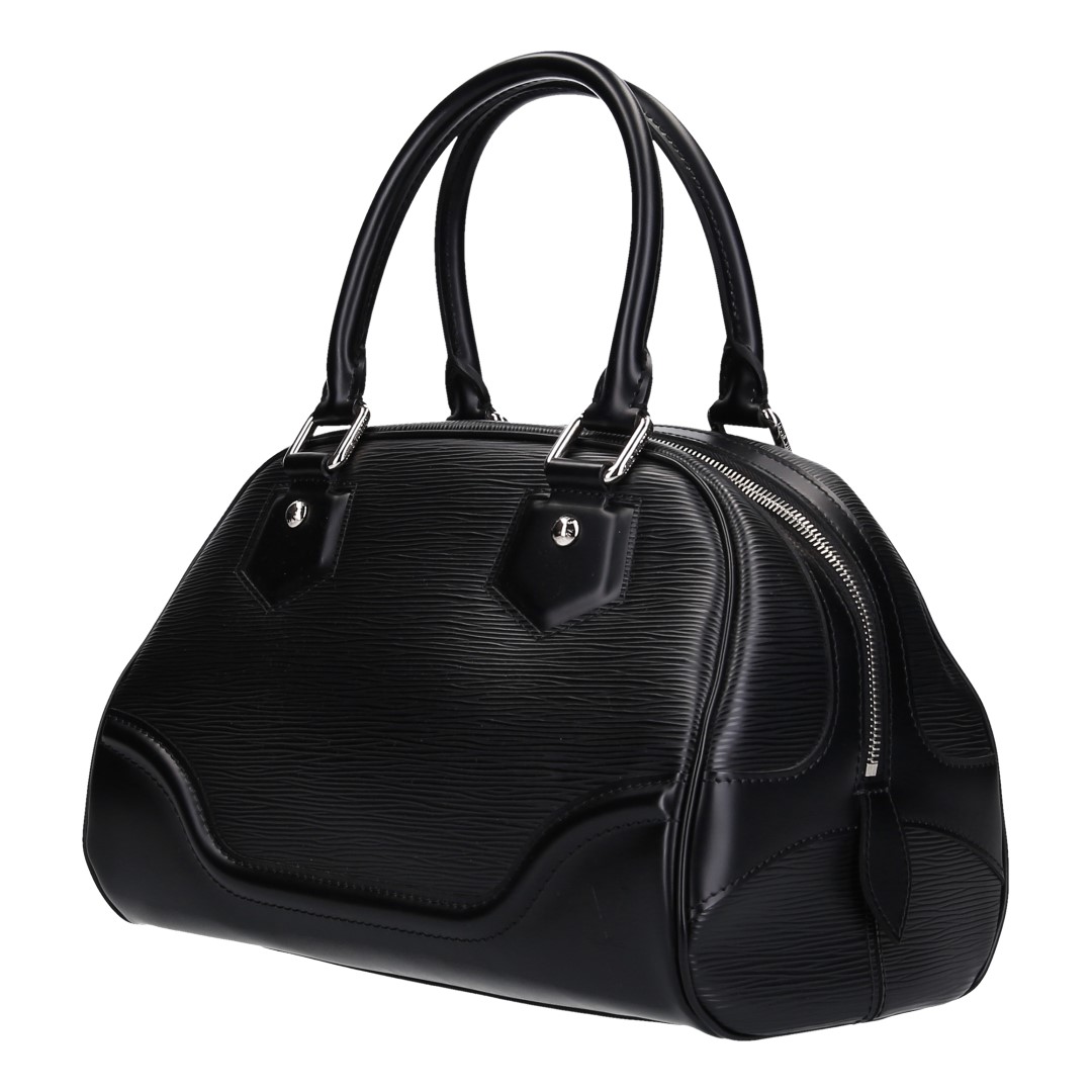 LOUIS VUITTON BOWLING MONTAIGNE PM HENKELTASCHE AUS EPI LEDER IN NOIR