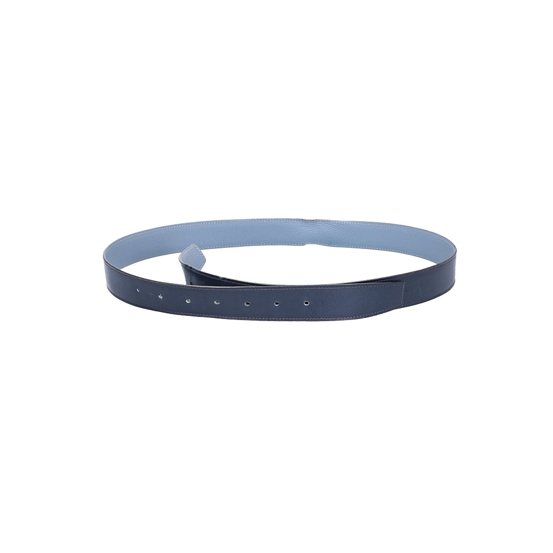 Hermès reversible belt 24 mm made of leather size 100 in blue