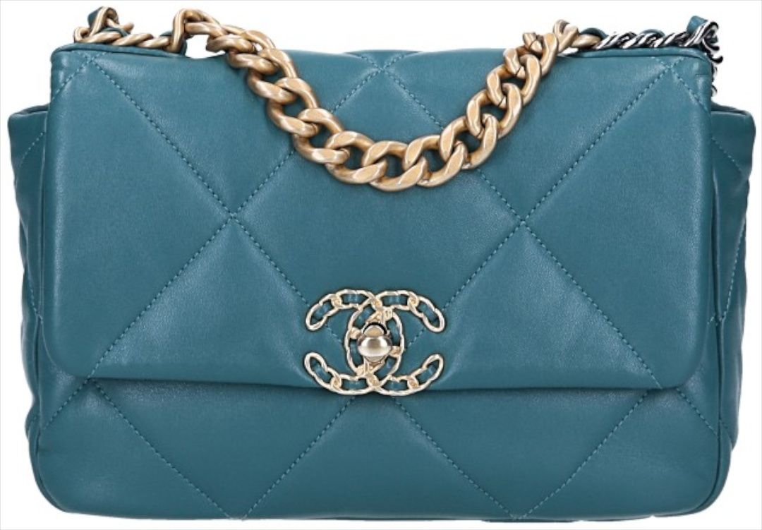 CHANEL 19 PATTENTASCHE HANDTASCHE AUS LAMMLEDER (AS1160)