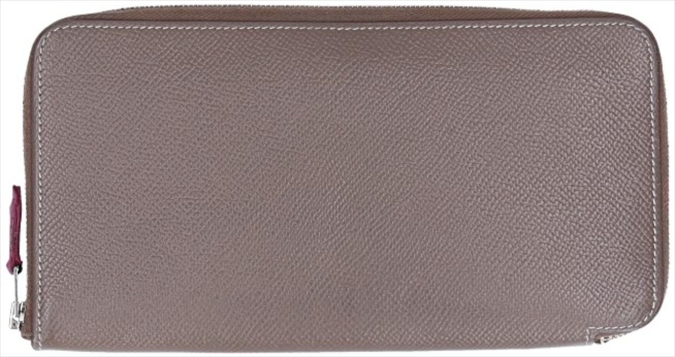 HERMÈS BRIEFTASCHE SILK'IN CLASSIQUE AUS  EPSOM-KALBSLEDER IN ETOUPE MIT PHW