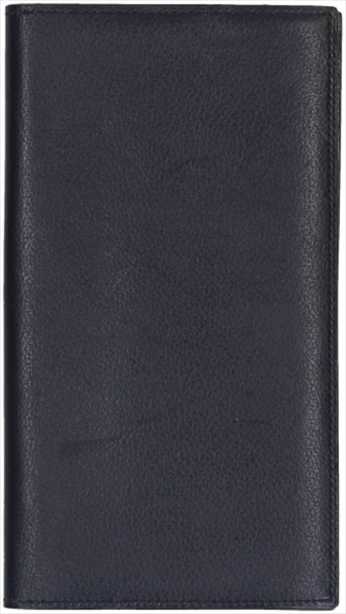 HERMÈS LANGE BRIEFTASCHE AUS GENARBTEM LEDER IN SCHWARZ HERMÈS LANGE BRIEFTASCHE AUS GENARBTEM LEDER IN SCHWARZ