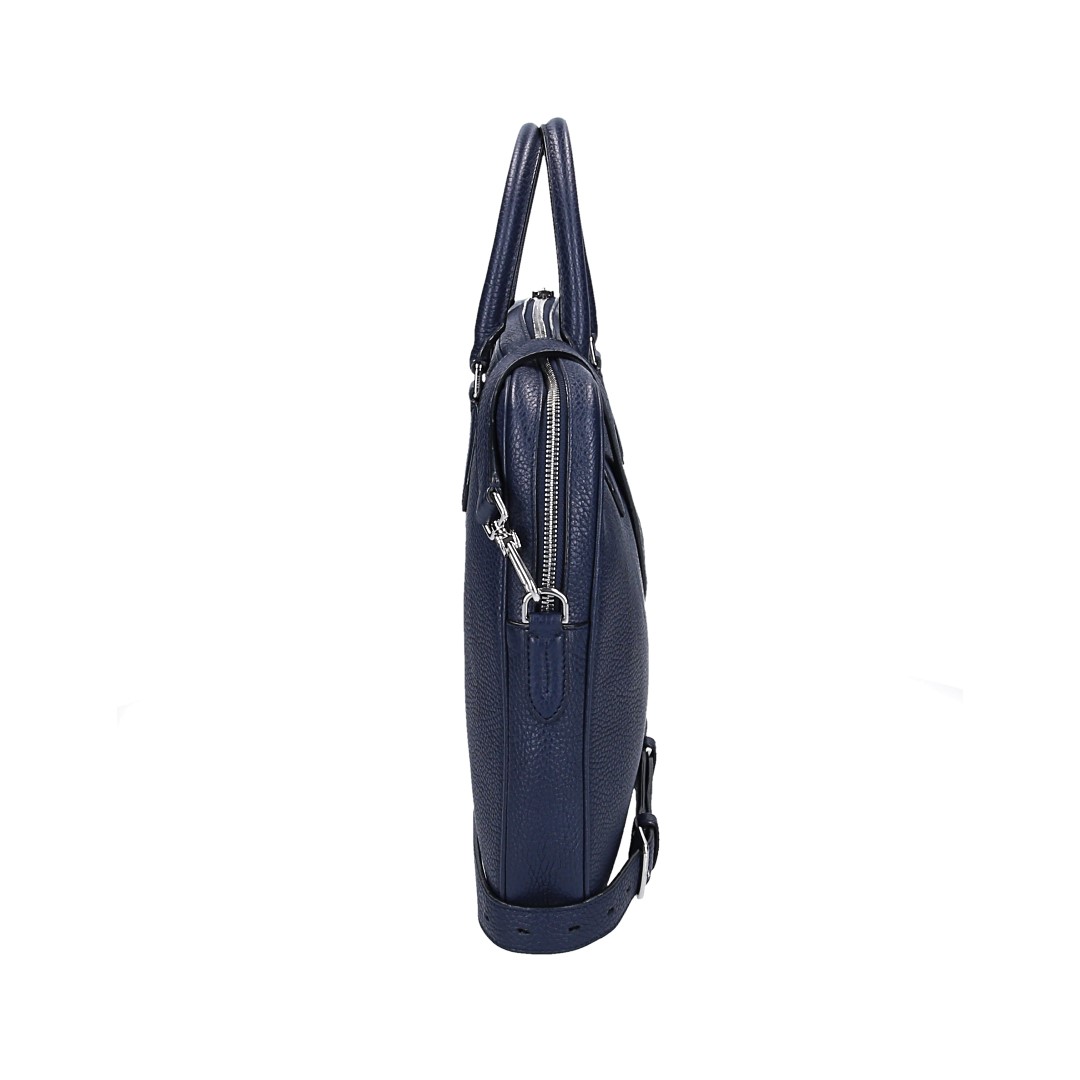 48350-Bally-Aktentasche-Blau_2D_0007 BALLY STAZ BUSINESS TASCHE AUS LEDER IN BLAU MIT SCHULTERRIEMEN
