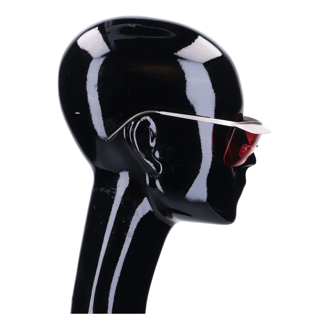 43605-Chanel-Sonnenbrille_2D_0007 CHANEL SONNENBRILLE '19136' AUS SILBERGRAUFARBENEM METALL