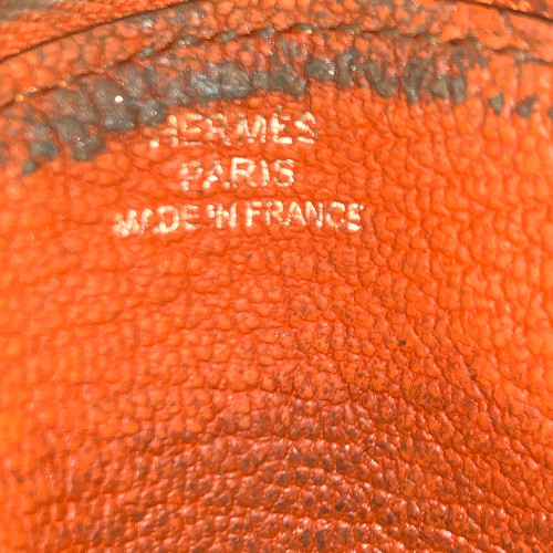 HERMÈS PORTEMONNAIE 'ORANGE' AUS LEDER IN ORANGE