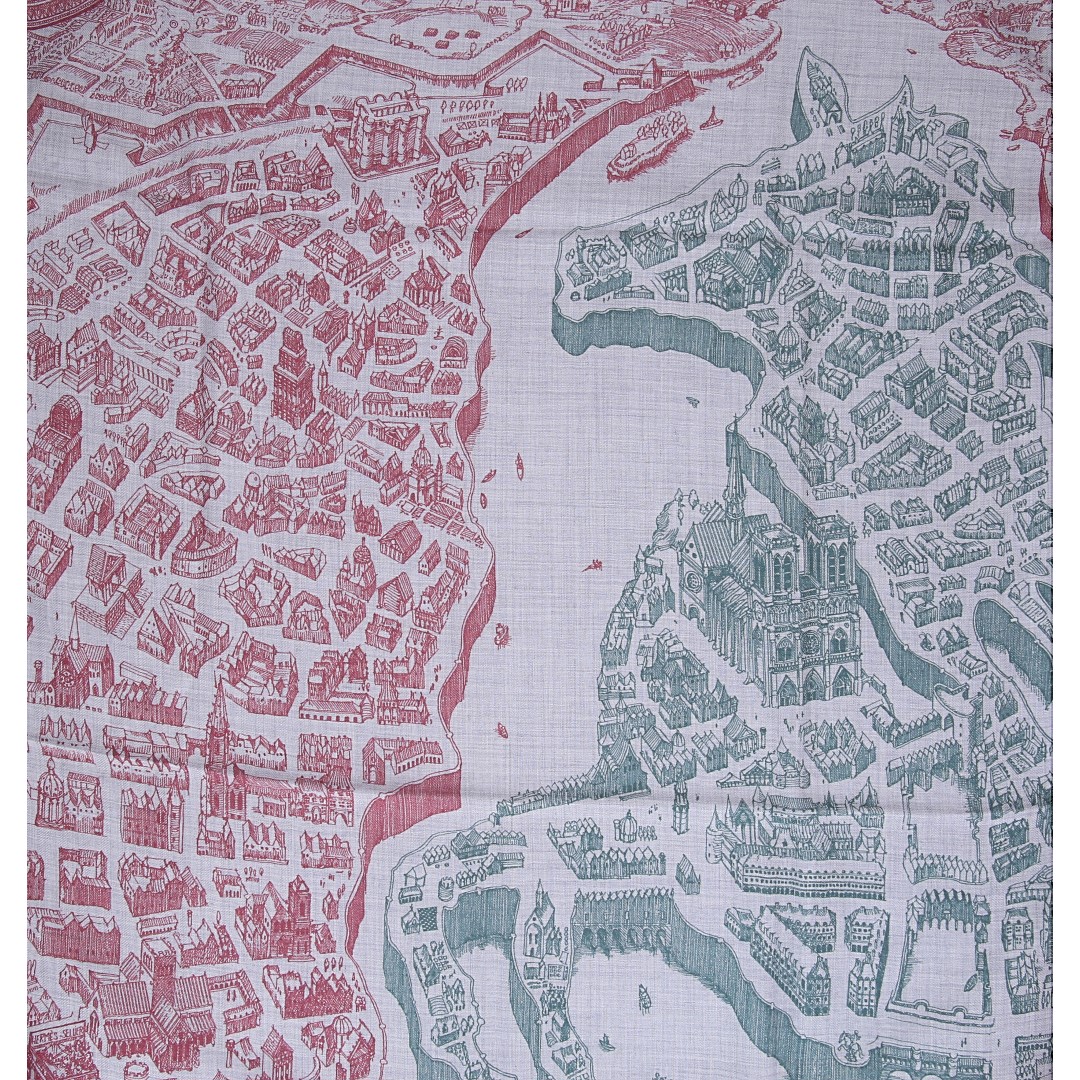 HERMÈS CASHMERE/SILK SCARF 140 x 140 CM SCARF 'FANTAISIE D'ETRIERS' BY VIRGINIE JAMIN
