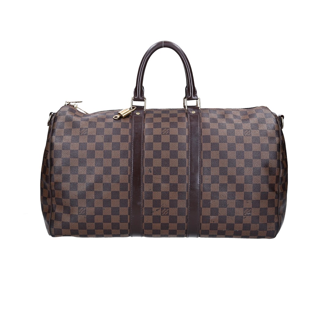 LOUIS VUITTON KEEPALL 45 REISETASCHE AUS DAMIER EBENE CANVAS OHNE SCHULTERRIEMEN (N41428)