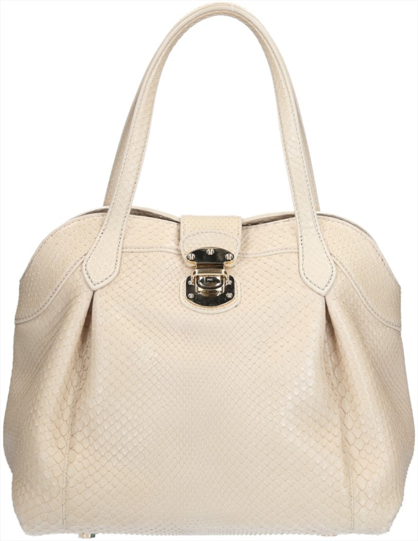 LOUIS VUITTON CIRRUS PM HANDTASCHE AUS PYTHON LEDER IN CREME