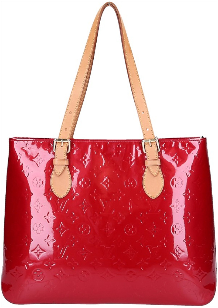 LOUIS VUITTON BRENTWOOD HANDTASCHE AUS MONOGRAM VERNIS LEDER IN POMME D'AMOUR (M91989)