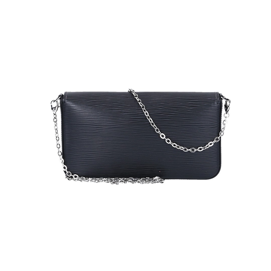 LOUIS VUITTON FÉLICIE POCHETTE HANDTASCHE AUS EPI LEDER IN NOIR 