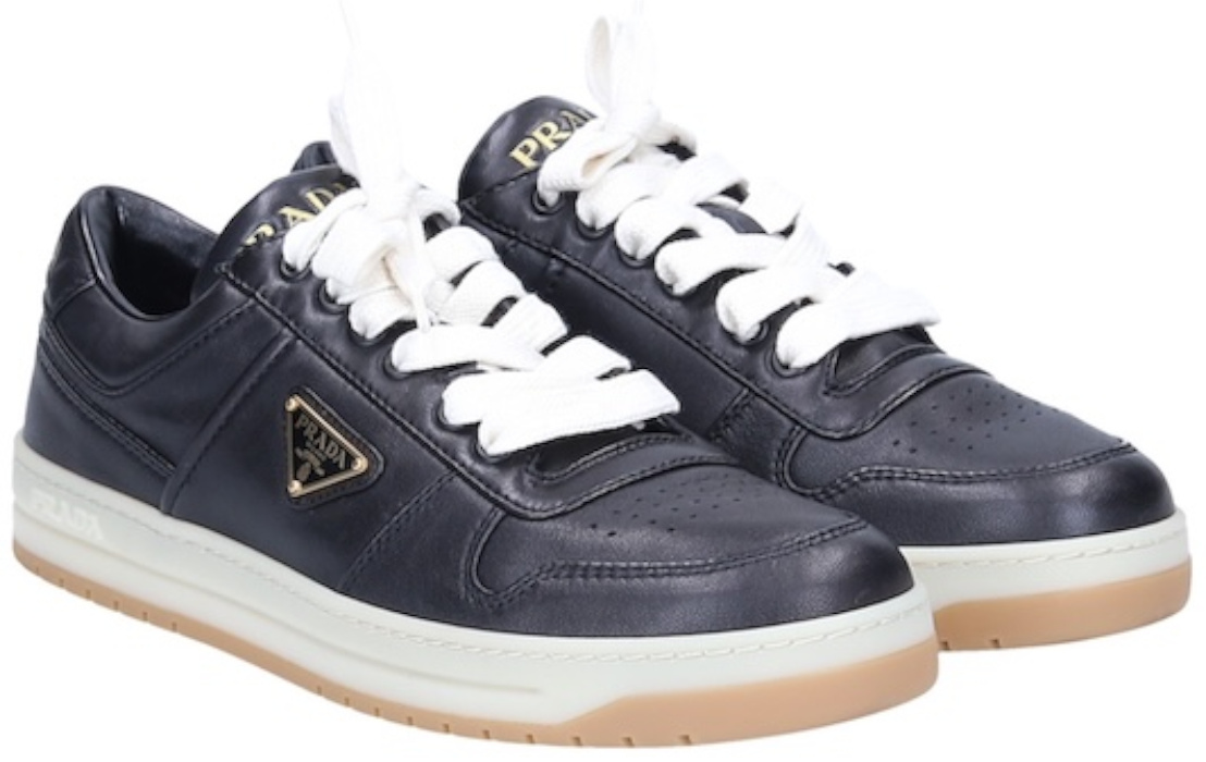 PRADA SNEAKER SCHUHE 'DOWNTOWN' AUS LEDER IN SCHWARZ GR. 39 PRADA SNEAKER SCHUHE 'DOWNTOWN' AUS LEDER IN SCHWARZ GR. 39