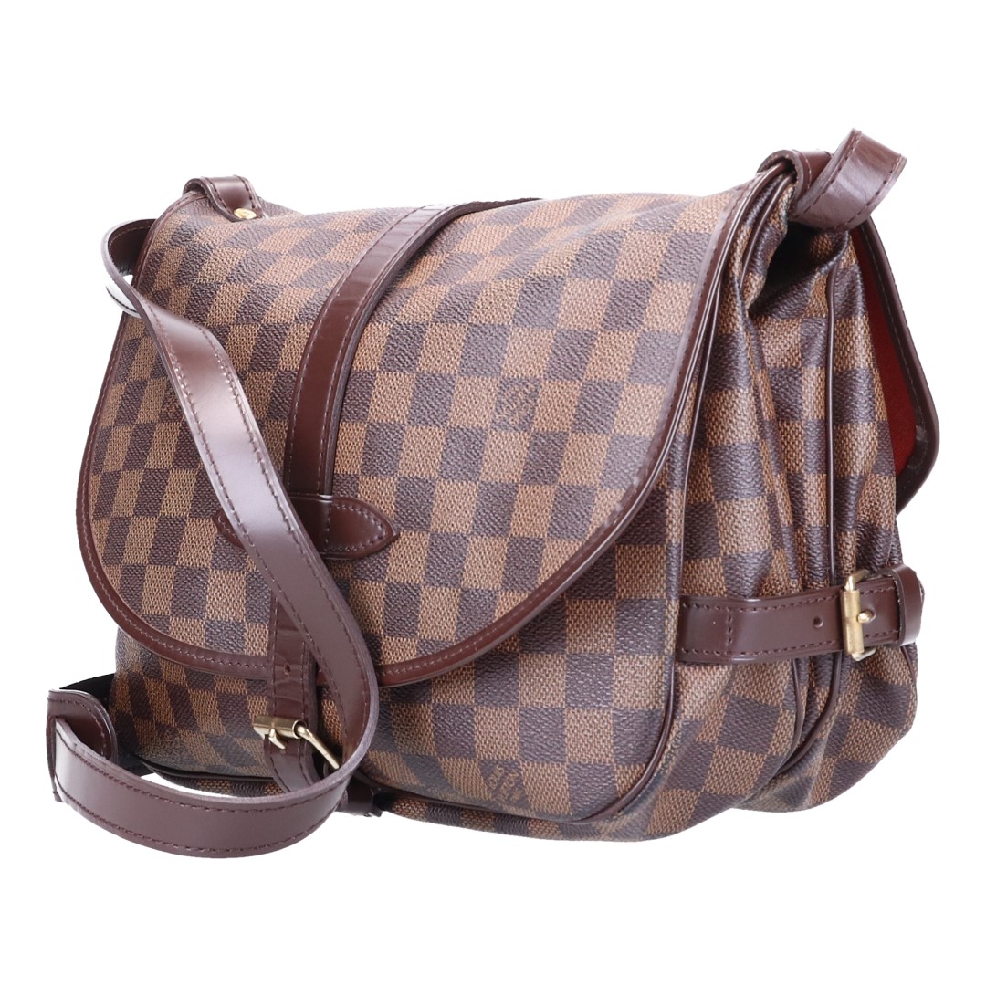 44036-Louis-Vuitton-Umh-ngetasche-Damier_2D_0007 LOUIS VUITTON SAUMUR 30 UMHÄNGETASCHE AUS DAMIER EBENE CANVAS (N48081)