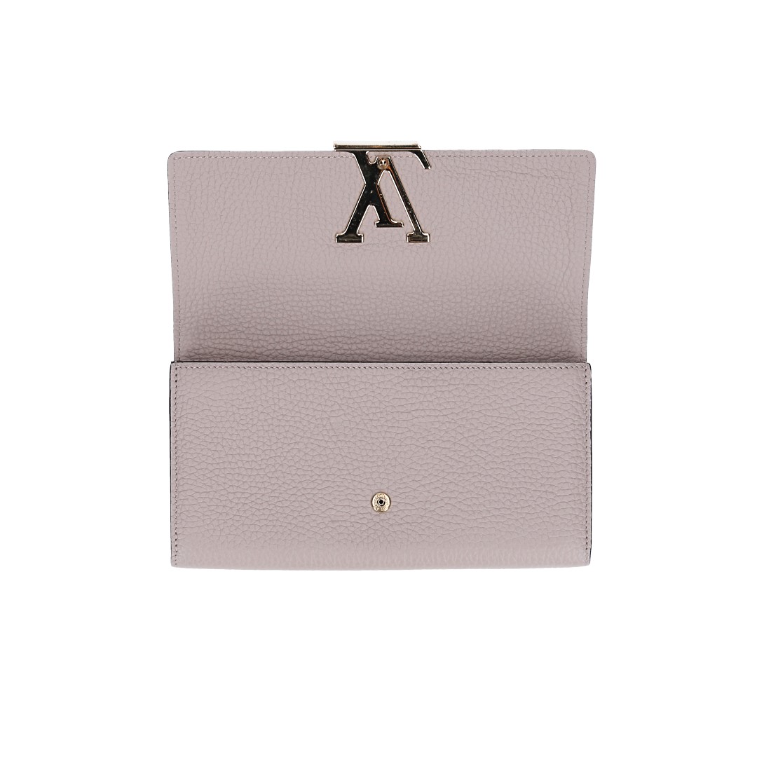 LOUIS VUITTON GELDBÖRSE 'CAPUCINES' AUS TAURILLON LEDER IN GALET (M61249)