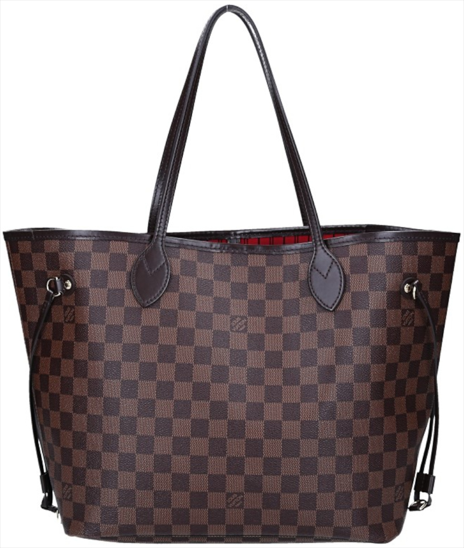 LOUIS VUITTON NEVERFULL MM SCHULTERTASCHE AUS DAMIER EBENE CANVAS IN CHERRY (N51105)