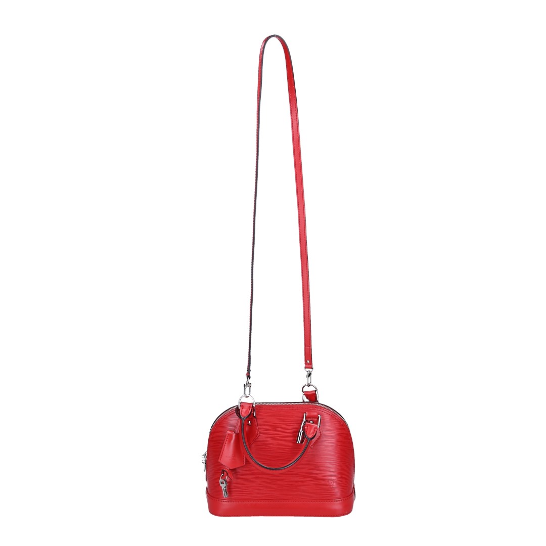 LOUIS VUITTON ALMA BB HANDTASCHE AUS EPI LEDER IN COQUELICOT (M41160)