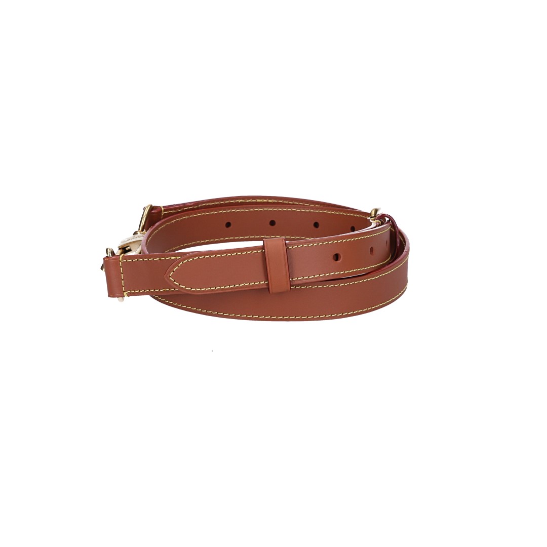 Louis Vuitton Adjustable Shoulder Strap in Rindsleder in Black with Silver