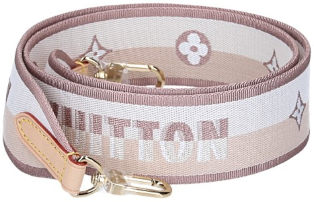 LOUIS VUITTON SCHULTERRIEMEN AUS TEXTIL IN BEIGE MIT GHW