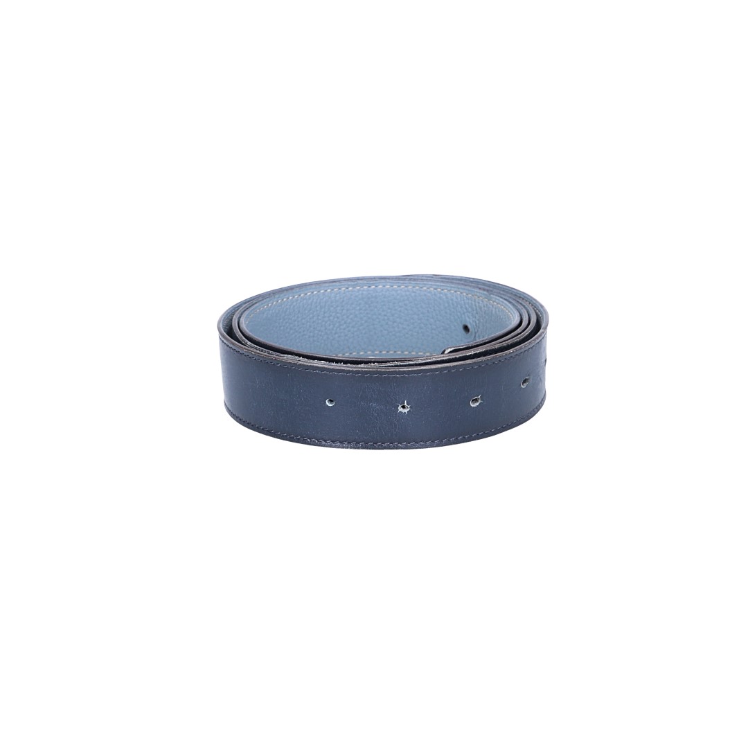 Hermès reversible belt 24 mm made of leather size 100 in blue