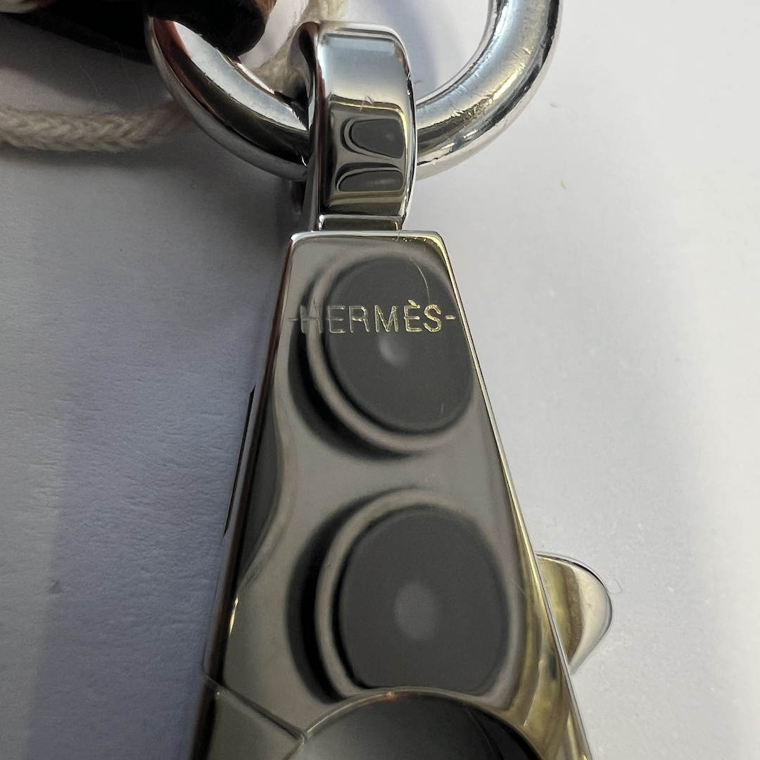 49714_Hermes_Schulterriemen_2D_0014 HERMÈS SCHULTERRIEMEN AUS GLATTEM LEDER UND TEXTIL MIT PHW