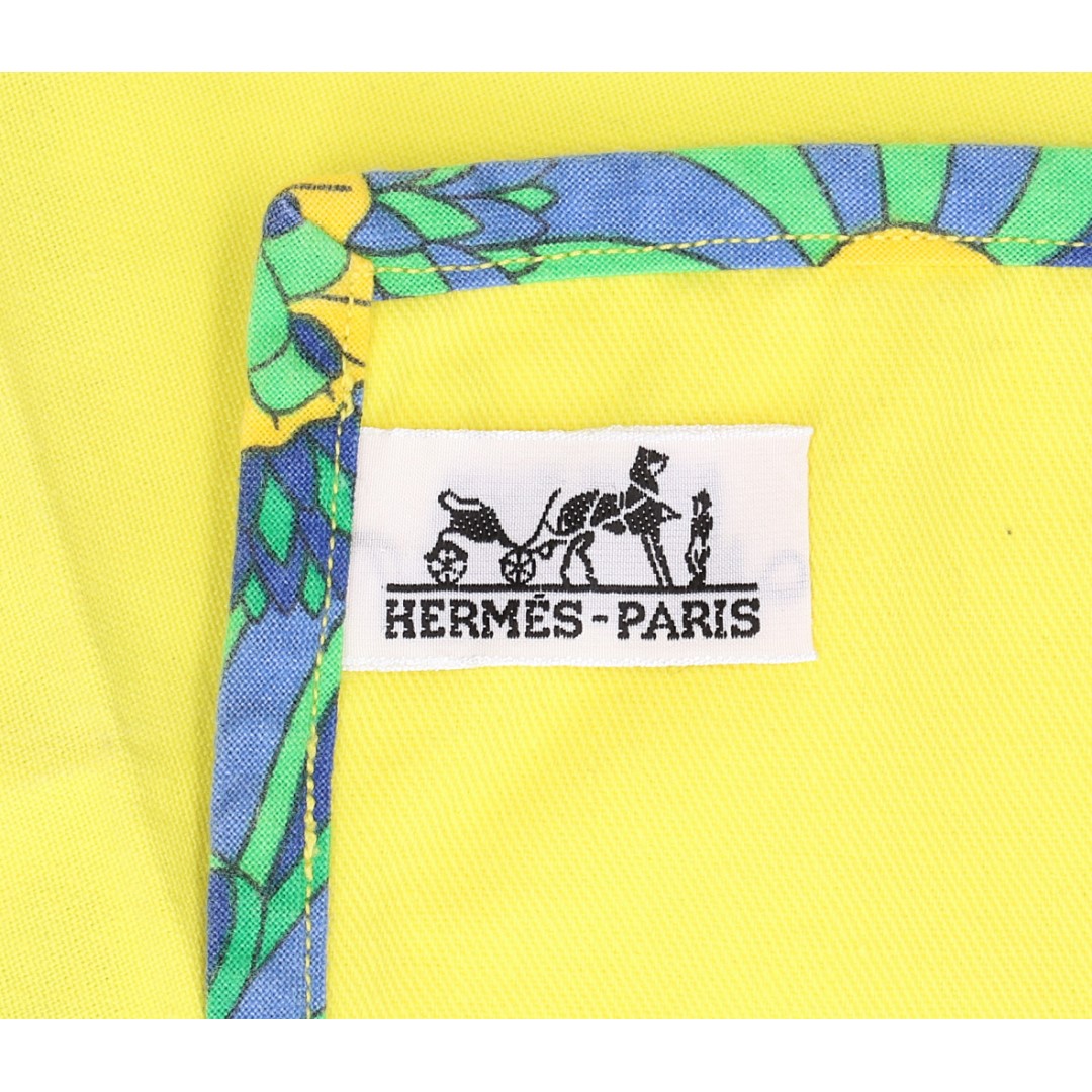 HERMÈS 4 x SERVIETTE AUS BAUMWOLLE MIT MOTIV BORTE 'LES RUBANS DU CHEVAL'