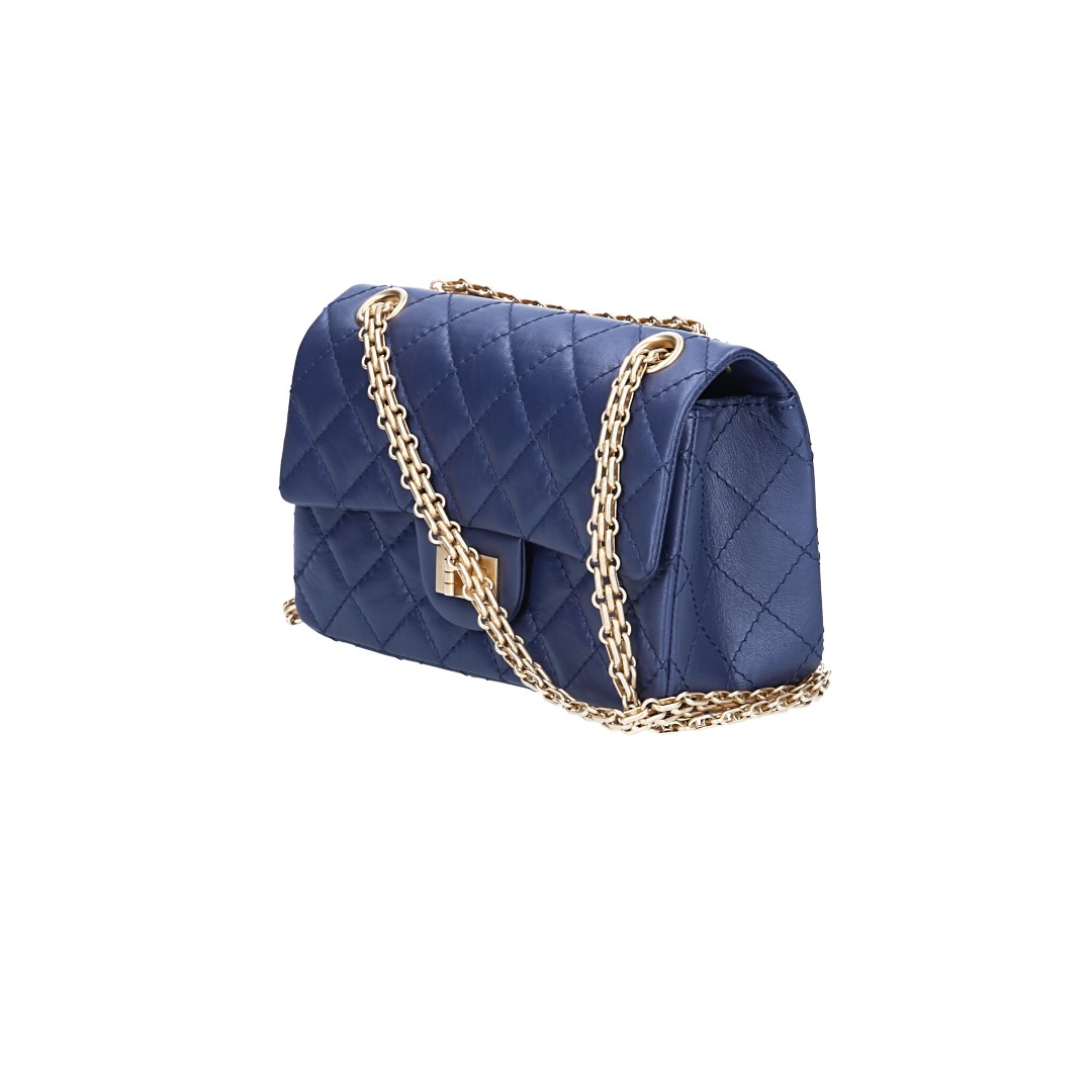 CHANEL 2.55 REISSUE SINGLE FLAP HANDTASCHE (224) AUS KALBSLEDER (A37584)