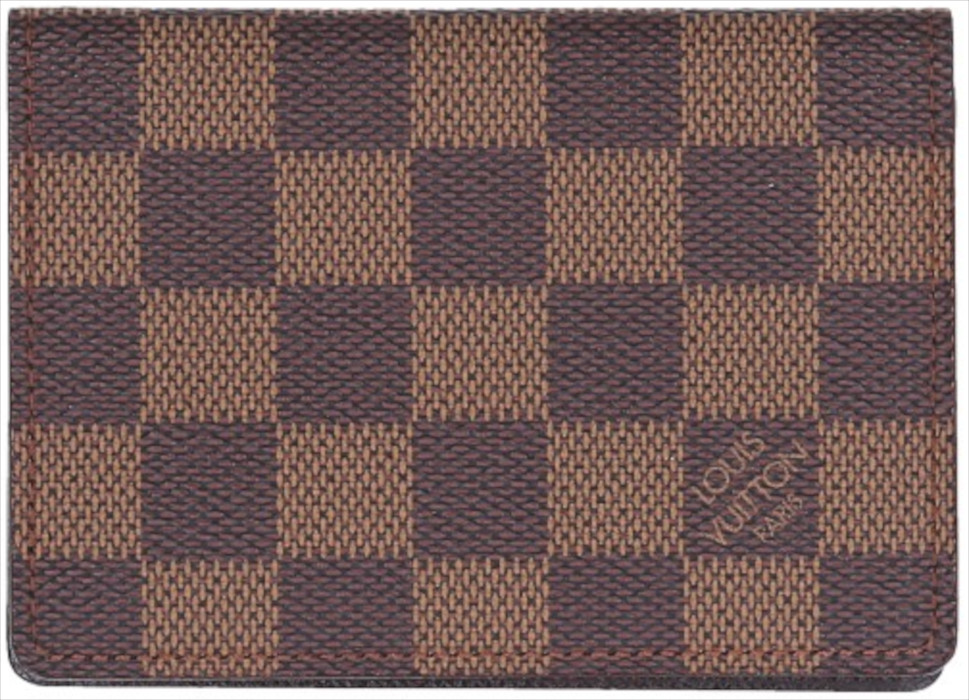 LOUIS VUITTON PORTE DEUX CARTES VERTICAL KARTENETUI AUS DAMIER EBENE CANVAS (N60533)