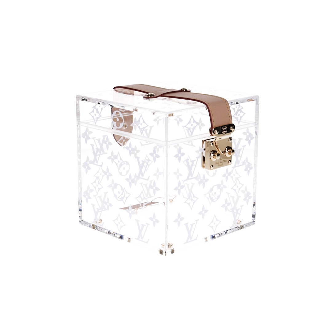 LOUIS VUITTON BOÎTE SCOTT CUBE-BOX AUS MONOGRAM VINYL IN TRANSPARENT (GI0481)