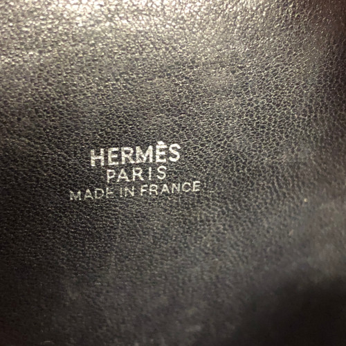 HERMÈS UTILITY SIDE BAG HANDTASCHE AUS GLATTLEDER IN SCHWARZ