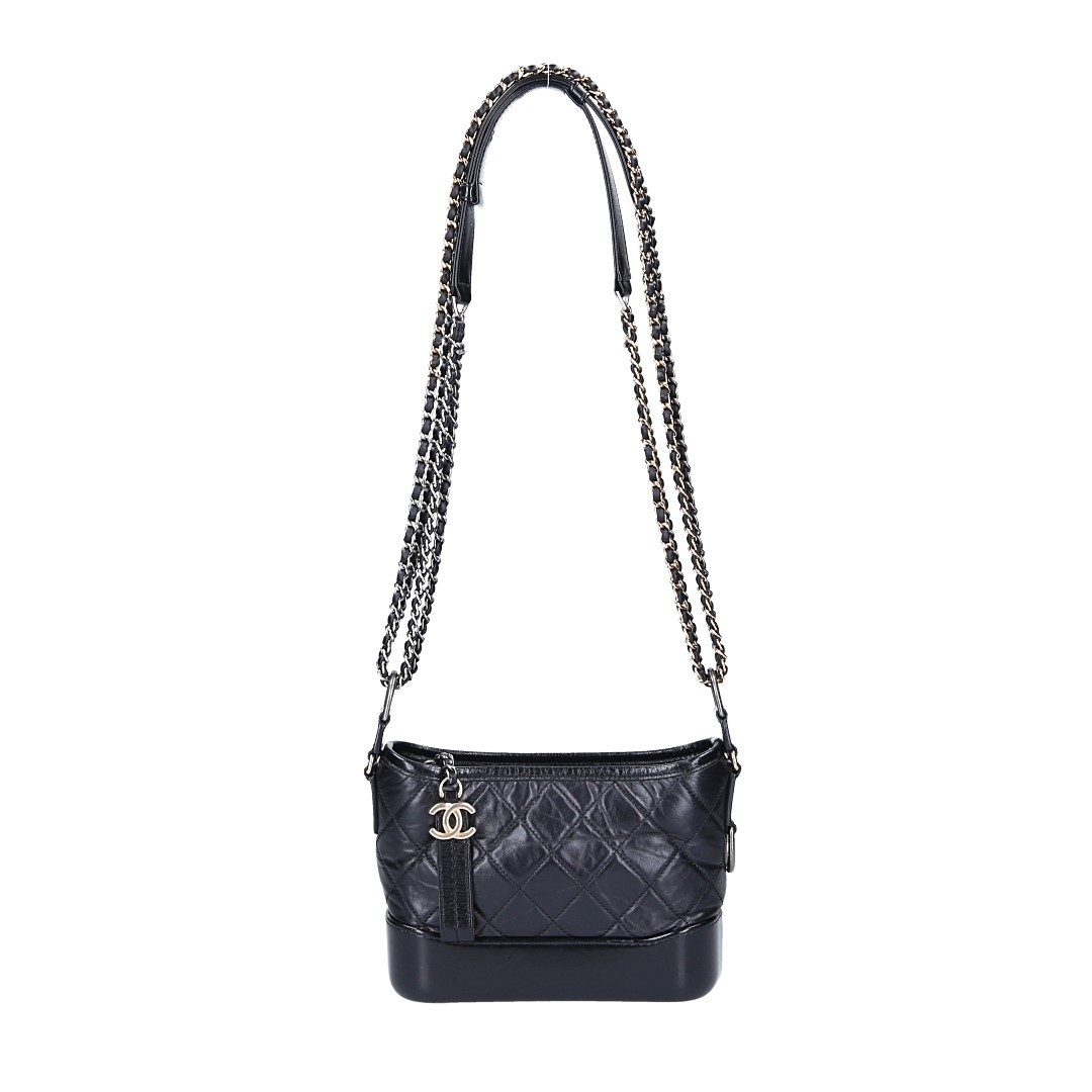 CHANEL GABRIELLE (SMALL) HANDTASCHE KALBSLEDER IN SCHWARZ (A91810)