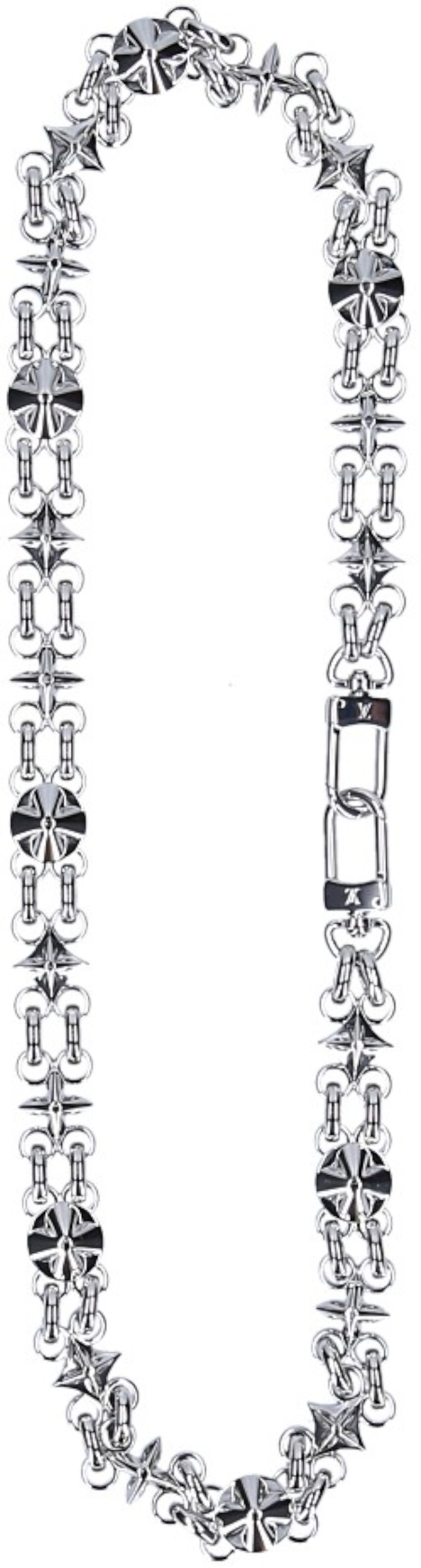 LOUIS VUITTON SCHULTERKETTE AUS SILBERFARBENEM METALL