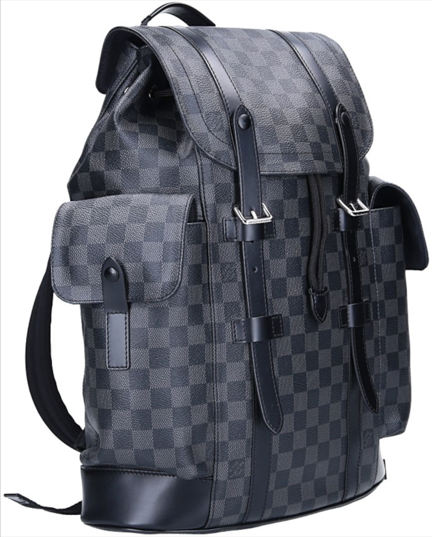 LOUIS VUITTON CHRISTOPHER MM RUCKSACK FROM DAMIER GRAPHITE CANVAS (N41379)