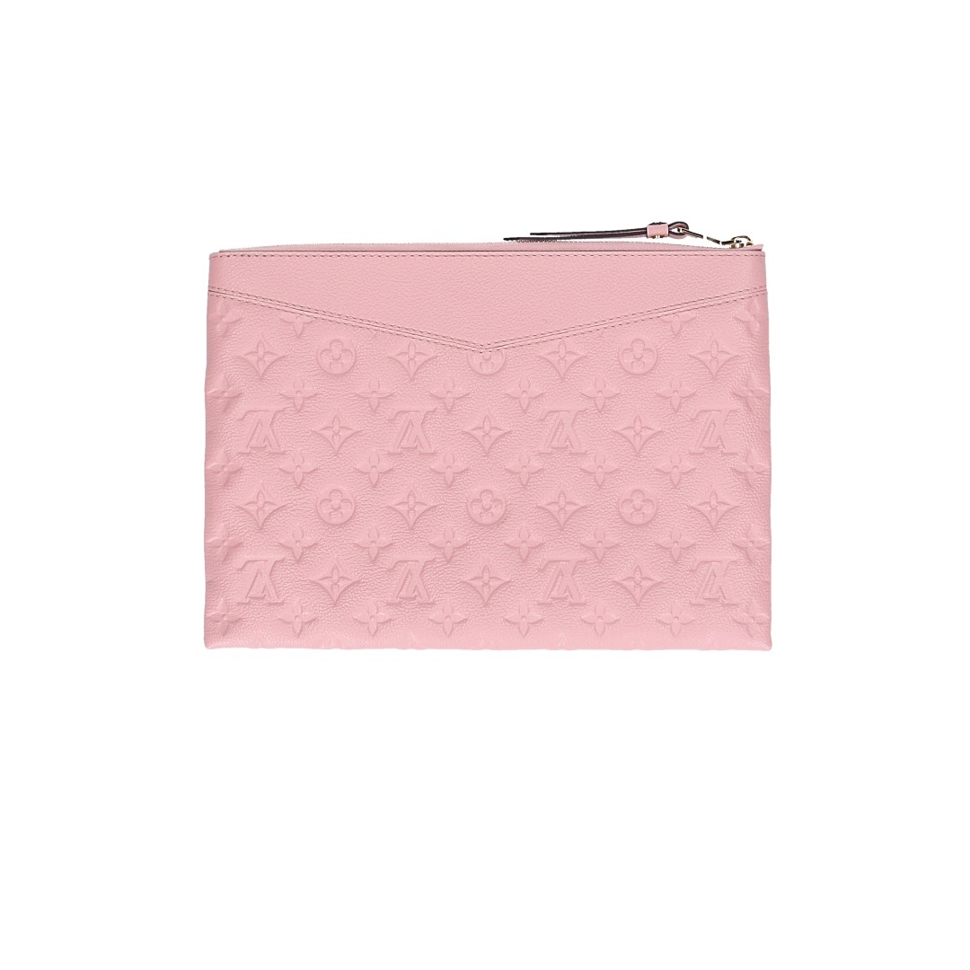 LOUIS VUITTON DAILY POCHETTE CLUTCH AUS MONOGRAM EMPREINTE LEDER IN ROSÉ POUDRE (M62938)